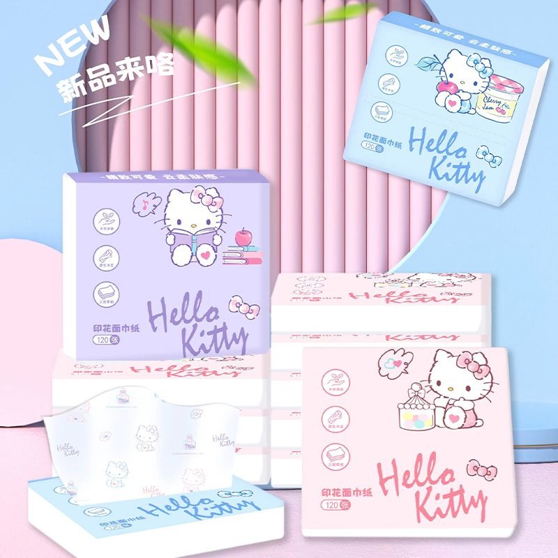 Travel Accessories Girly - 새로운 헬로키티 가방 티슈 6팩 휴대용