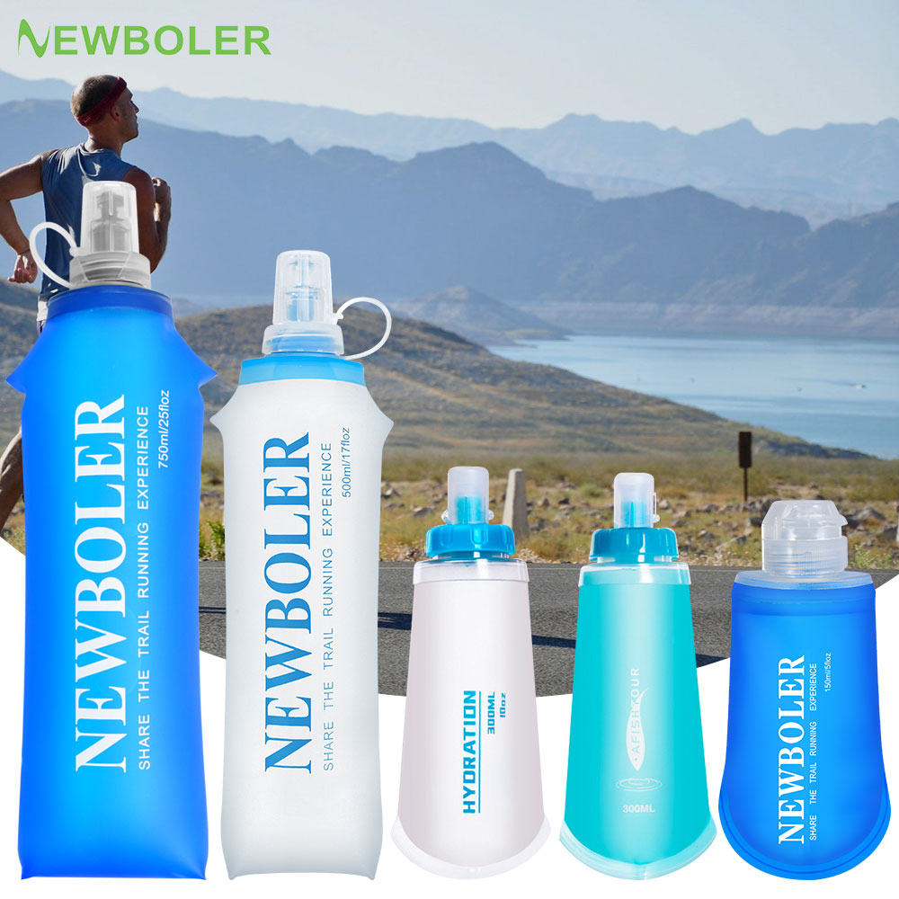 Water Bottle Collapsible - 150/250/300/500/750ml 야외 접이식 실리콘 물린 크기