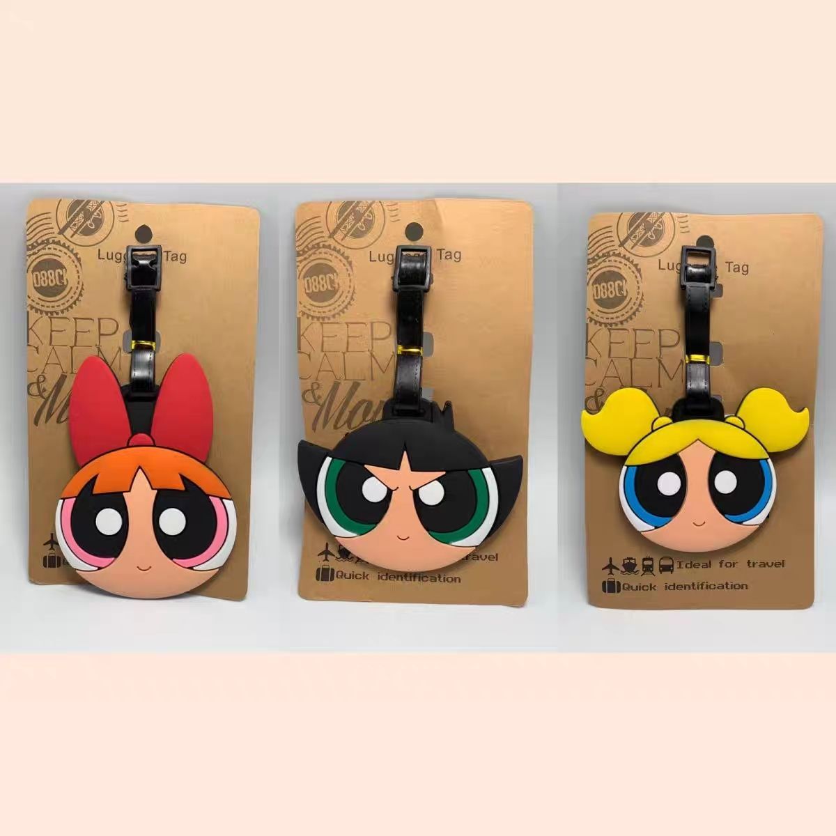 Travel Accessories Cute - 파워퍼프걸즈 가방 펜던트 귀여운 만화 캐릭터