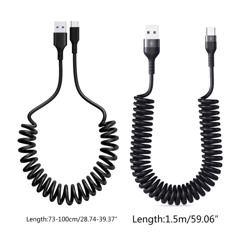 Travel Accessories Inc - 스프링 모양 USB Type-C 케이블 5A