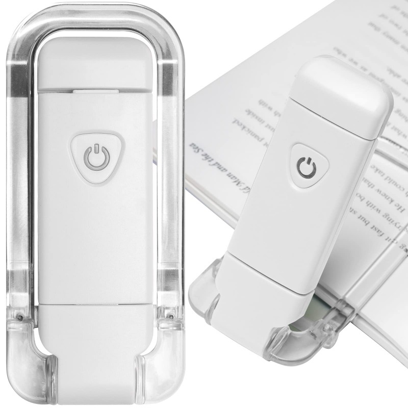 Travel Reading Accessories - 휴대용 LED 독서등 클립 북마크 야간