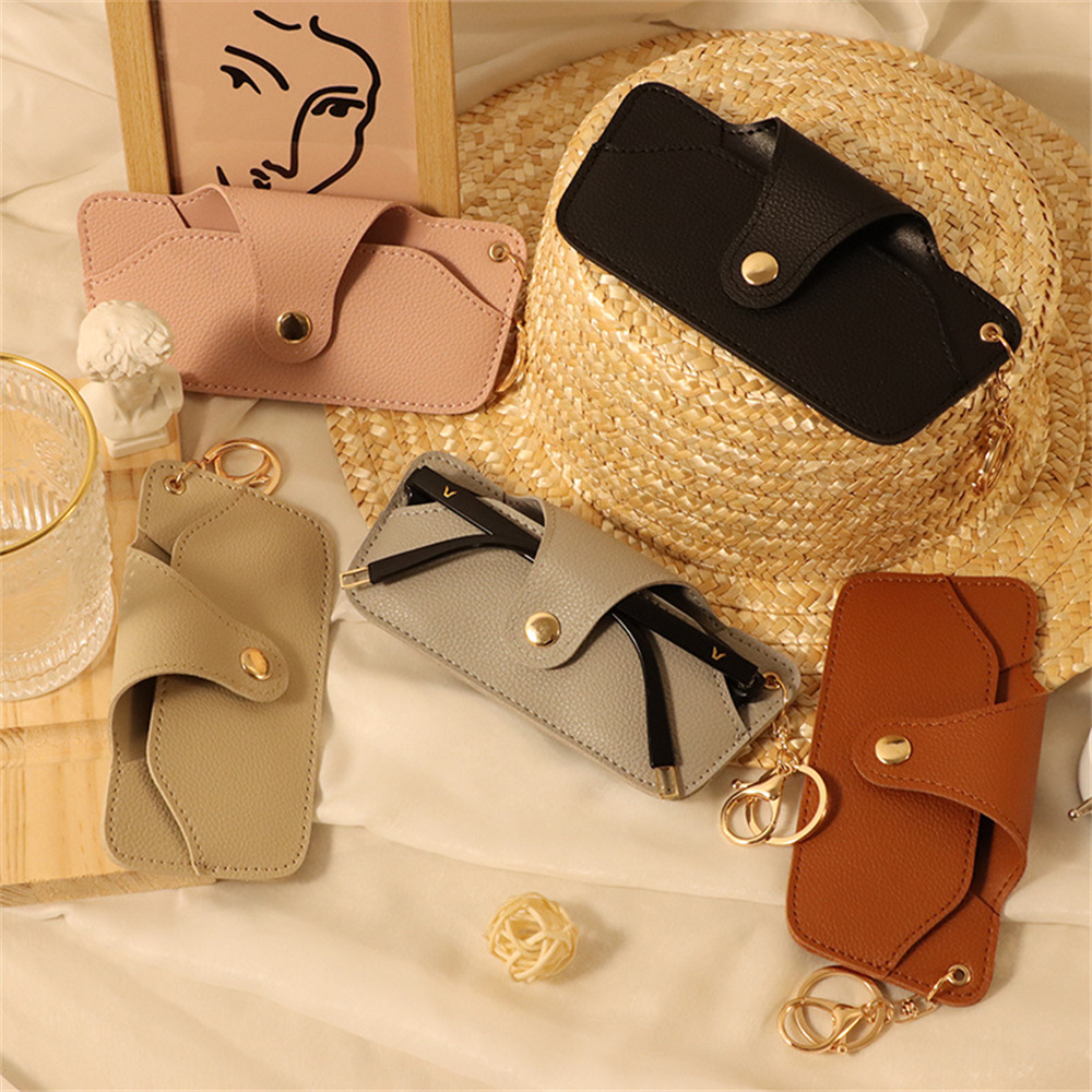 Travel Reading Accessories - 선글라스 보관 가방 PU 가죽 안경