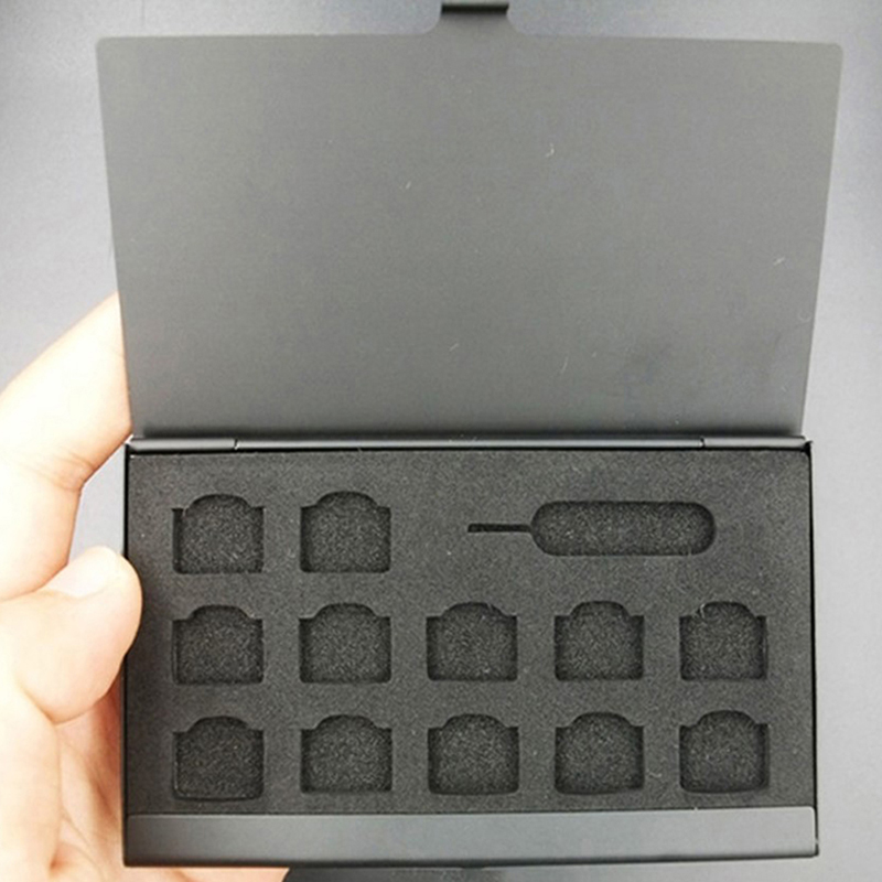 Sim Card Holder Case - 새로운 12슬롯 나노+1슬롯 카드핀 알루미늄 휴대용