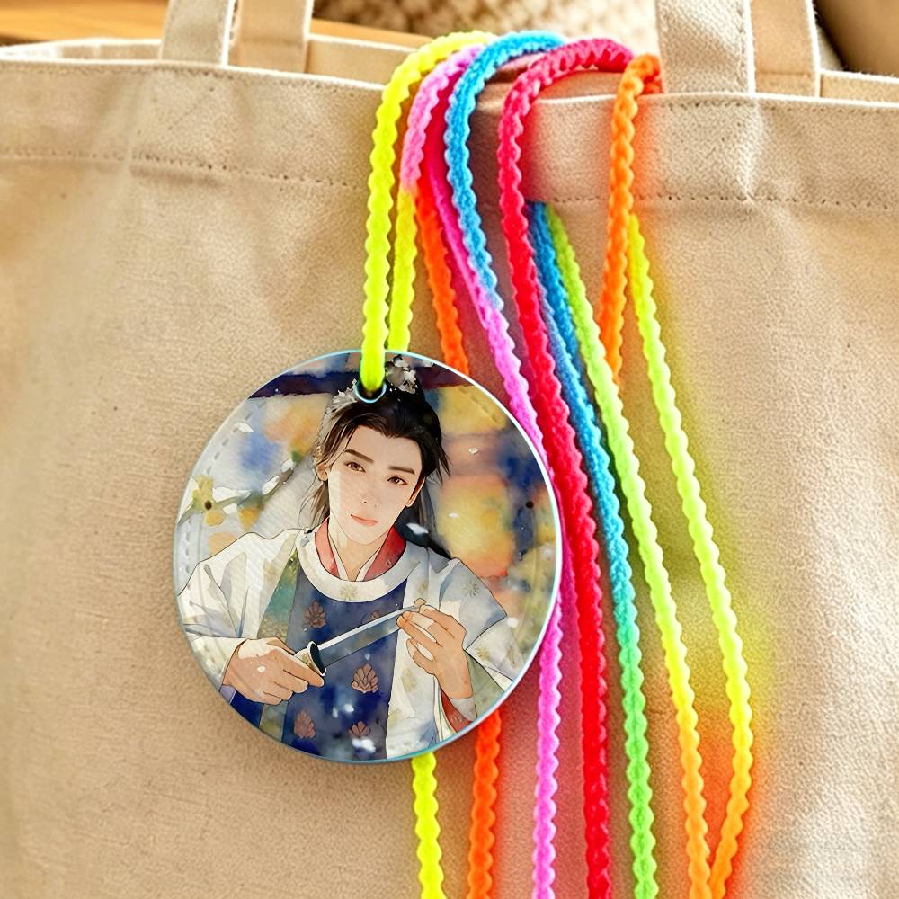 Luggage Tag Leather - 유밍차구 일러스트레이션 TV 러기지 태그 PU