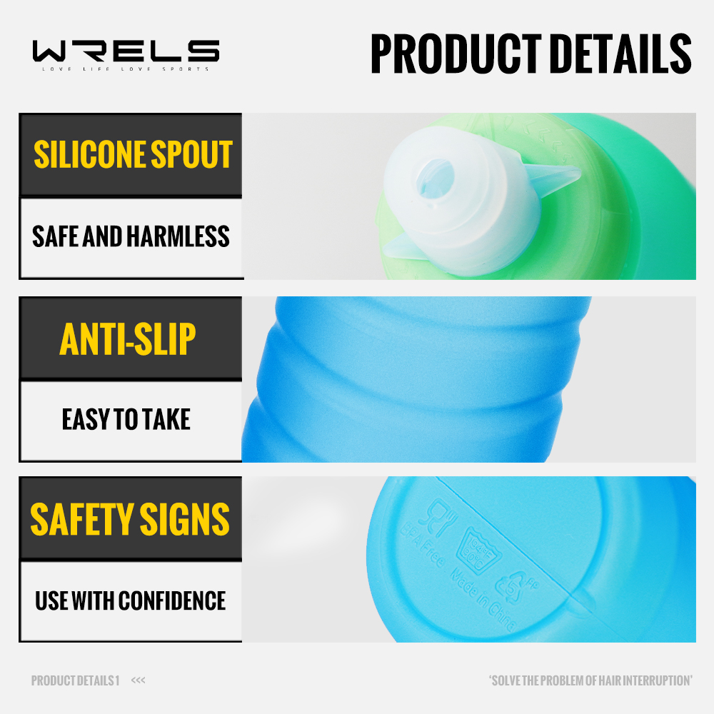 WRELS 스포츠 물병 초경량 휴대용 누수 방지 실리콘 - Water Bottle Collapsible 리뷰 및 가격