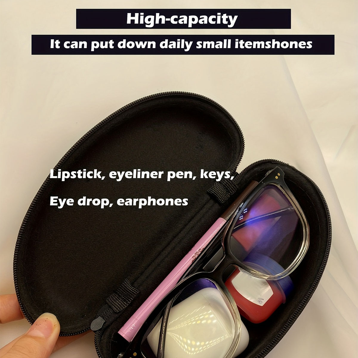 보호용 하드 쉘 안경 케이스 카라비너 ​​클립이 있는  - Travel Reading Accessories 리뷰 및 가격