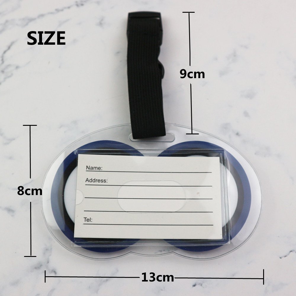 귀여운 눈 모양 수하물 태그 이름 식별 라벨이 있는 재 - Travel Accessories Name 리뷰 및 가격