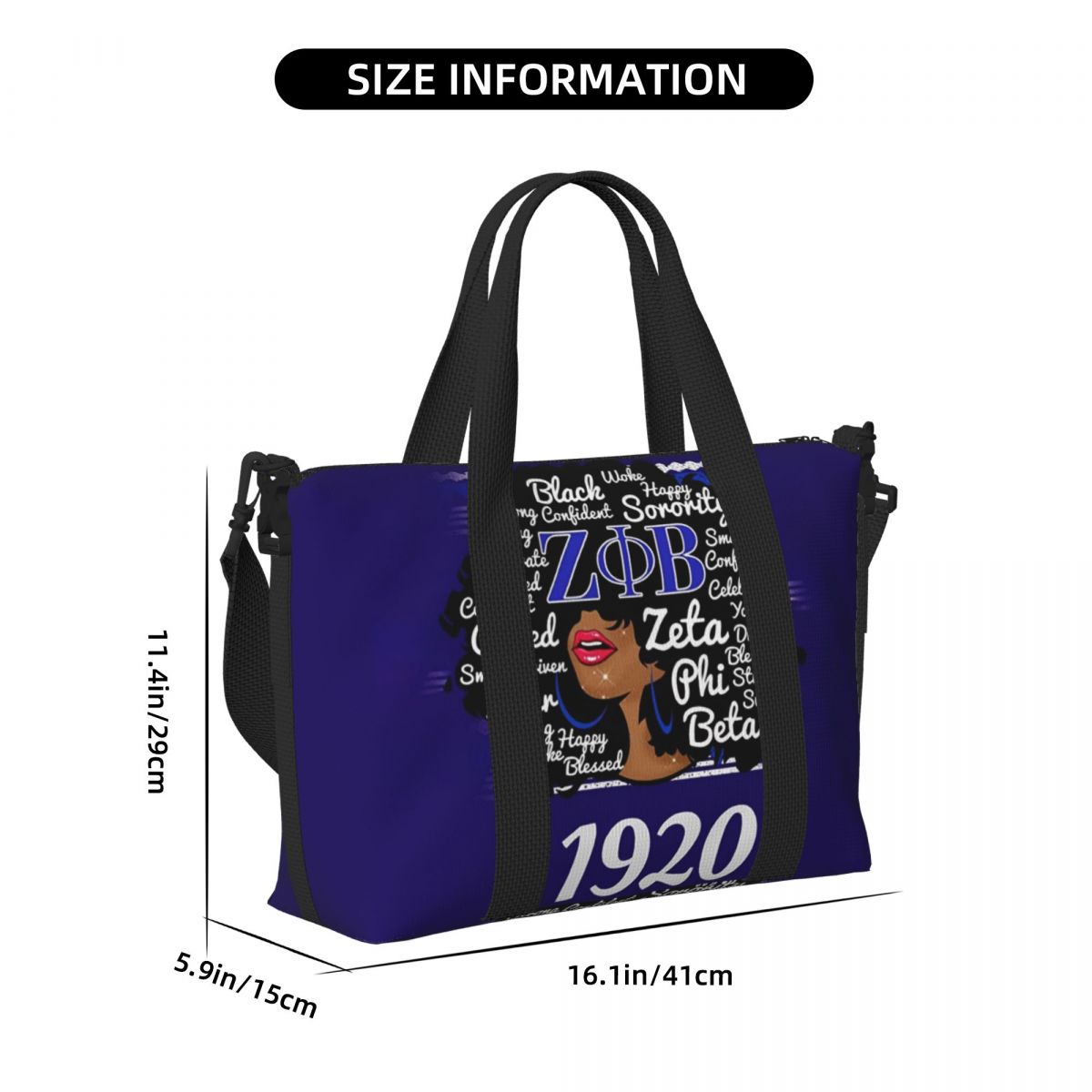사용자 정의 Zeta Phi 베타 여학생 클럽 토트 백 - Travel Accessories Greece 리뷰 및 가격