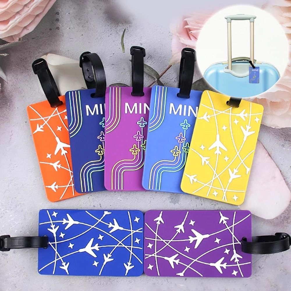 실리콘 접착제 가방 ID 주소 홀더 수하물 탑승 태그  - Travel Accessories Name 리뷰 및 가격