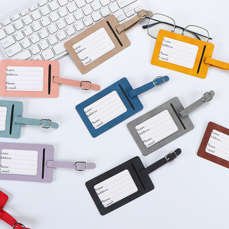 단색 PU 가죽 러기지 태그, 수하물 태그, 비행기 탑 - Luggage Tag Leather 리뷰 및 가격