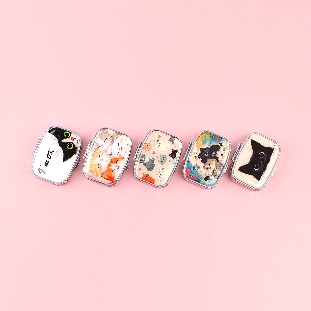 검은 고양이 알약 상자 만화 동물 봉인 된 하위 패키지 - Travel Accessories In Japan 리뷰 및 가격