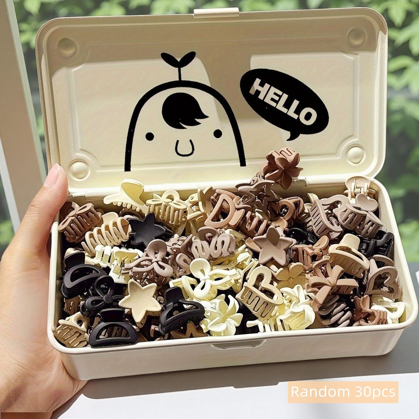 10/20/30개 베이지 혼합 팩 소형 클립, 귀여운  - Travel Accessories Gifts For Women 리뷰 및 가격