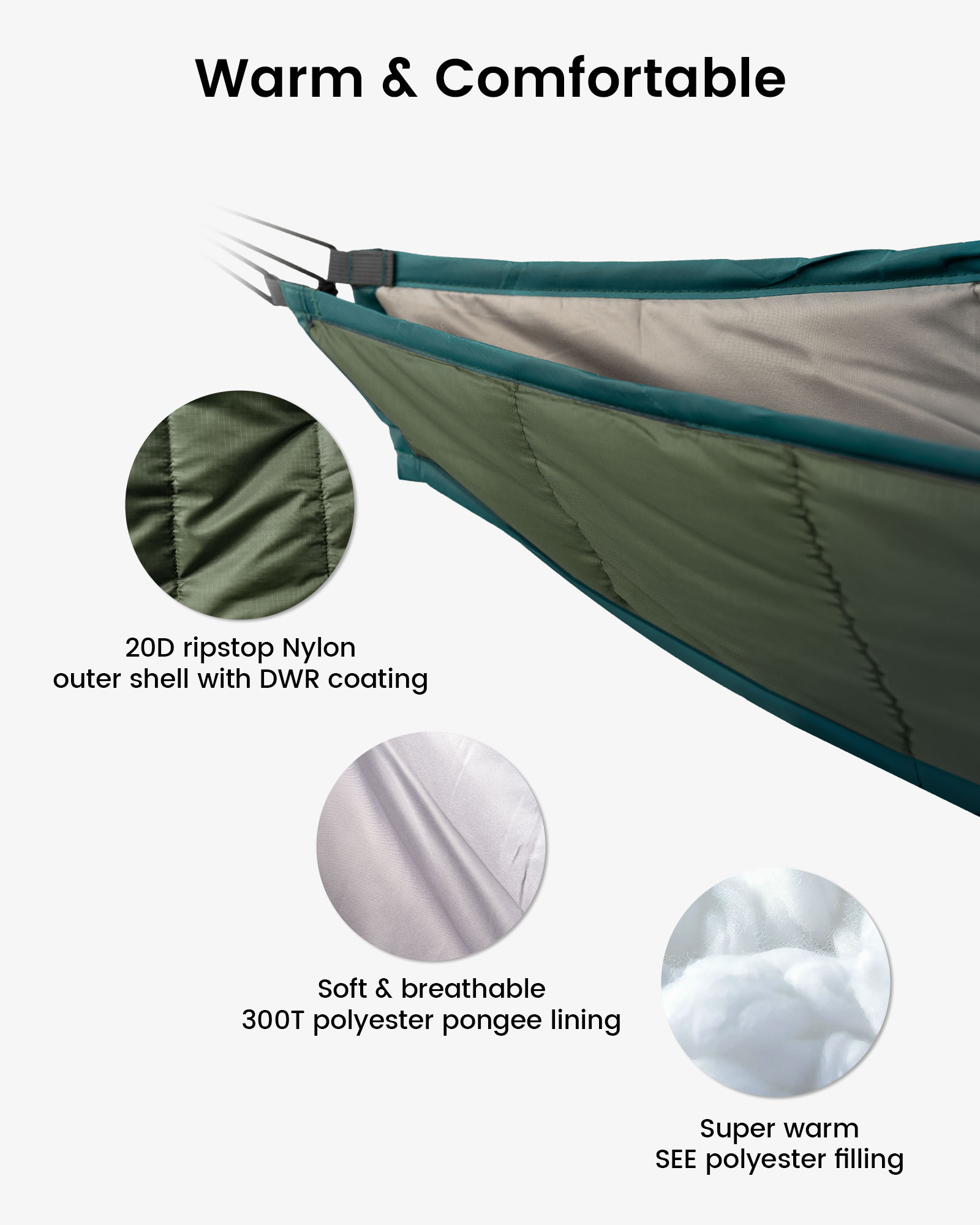 원티그리스 경량 해먹 언더퀼트 언더 블랭킷 40°F~6 - Travel Accessories Inc 리뷰 및 가격