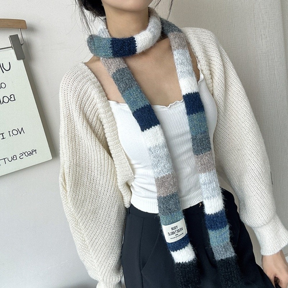 하라주쿠 스타일 Y2K 스트라이프 스카프 코디 의류 액 - Travel Accessories Unisex 리뷰 및 가격