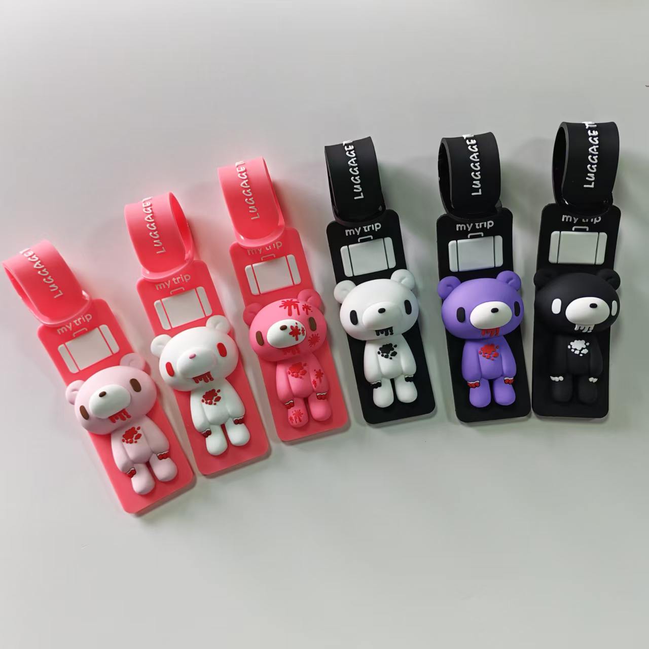 귀여운 만화 곰 실리콘 러기지 태그, 분실 방지 여행  - Travel Accessories Name 리뷰 및 가격
