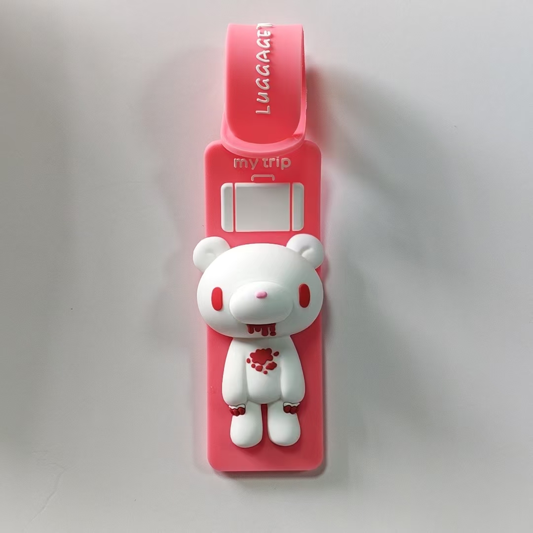 귀여운 만화 곰 실리콘 러기지 태그, 분실 방지 여행  - Travel Accessories Name 리뷰 및 가격