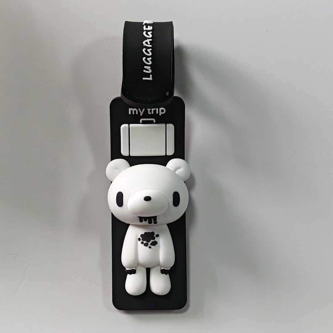 귀여운 만화 곰 실리콘 러기지 태그, 분실 방지 여행  - Travel Accessories Name 리뷰 및 가격