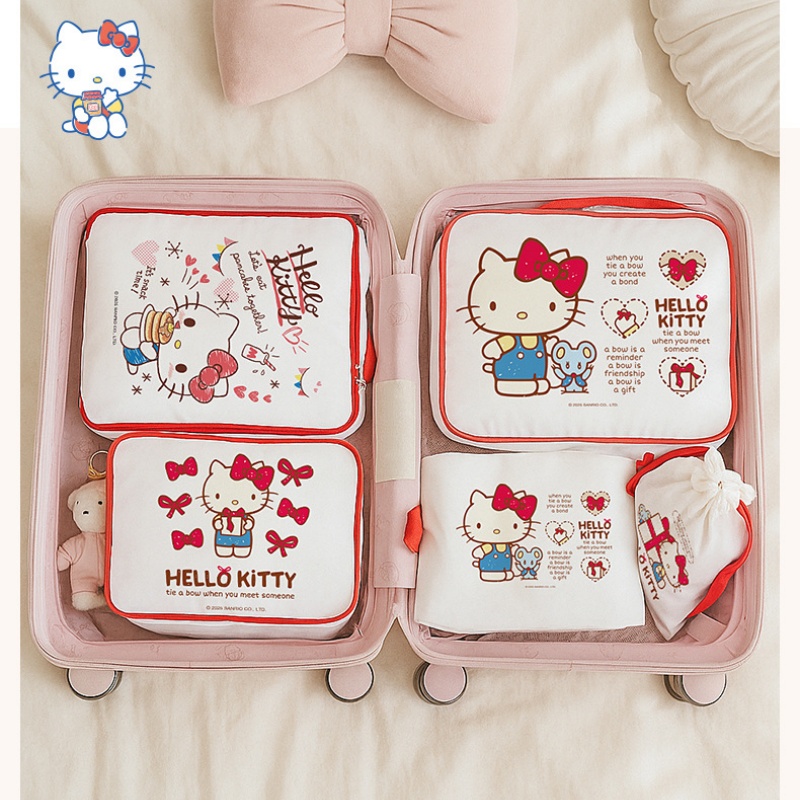 헬로 키티 보관 가방 귀여운 만화 여행 가방 포장 가방 - Travel Accessories Girly 리뷰 및 가격