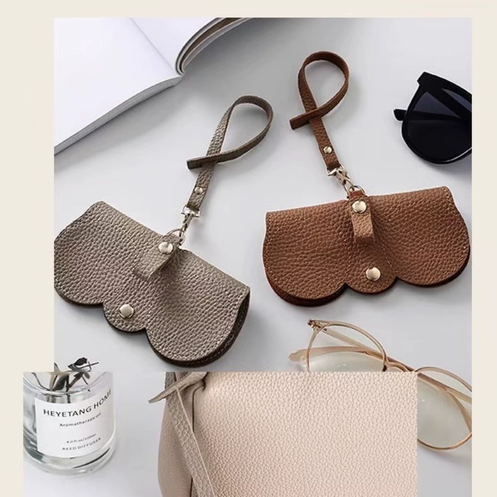 1pc 리치 엠보싱 안경 커버 귀여운 교수형 PU 가죽 - Travel Reading Accessories 리뷰 및 가격