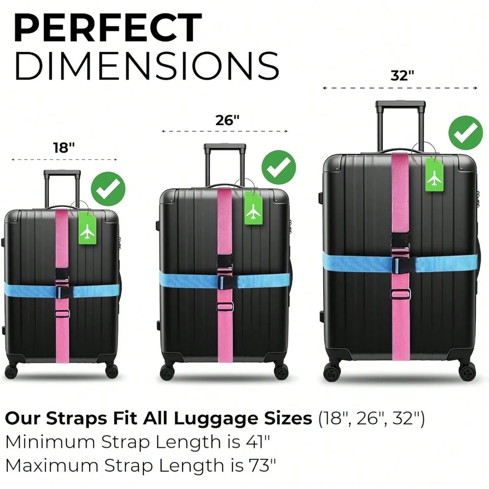 여행용 수하물 스트랩 세트와 수하물 태그 다양한 색상의 - Travel Accessories List 리뷰 및 가격