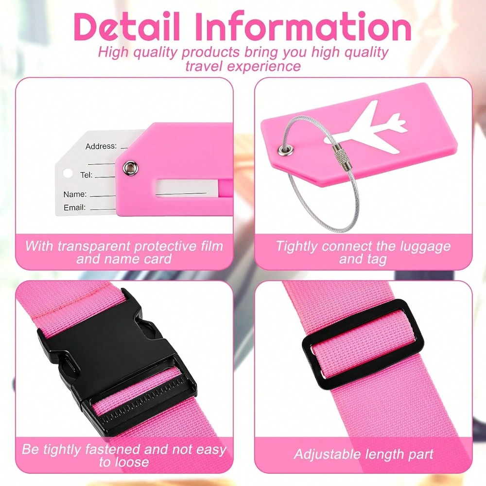 여행용 수하물 스트랩 세트와 수하물 태그 다양한 색상의 - Travel Accessories List 리뷰 및 가격