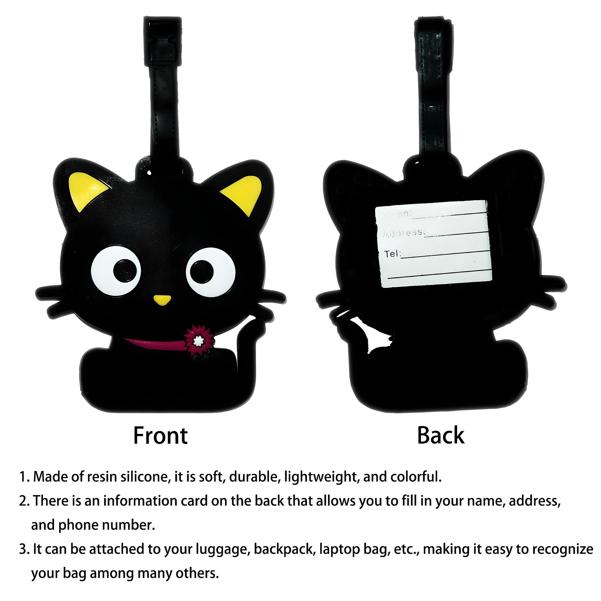 귀여운 동물 수하물 태그 여행용 고양이 강아지 똥 공룡 - Travel Accessories List 리뷰 및 가격