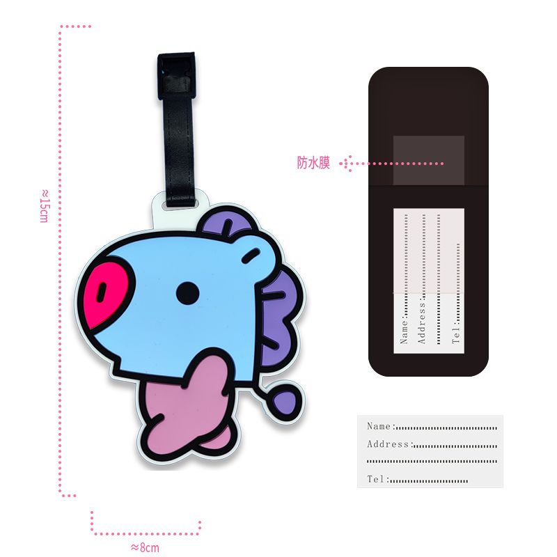 BT21 만화 귀여운 키체인 카와이 유니섹스 수하물 태 - Travel Accessories Unisex 리뷰 및 가격