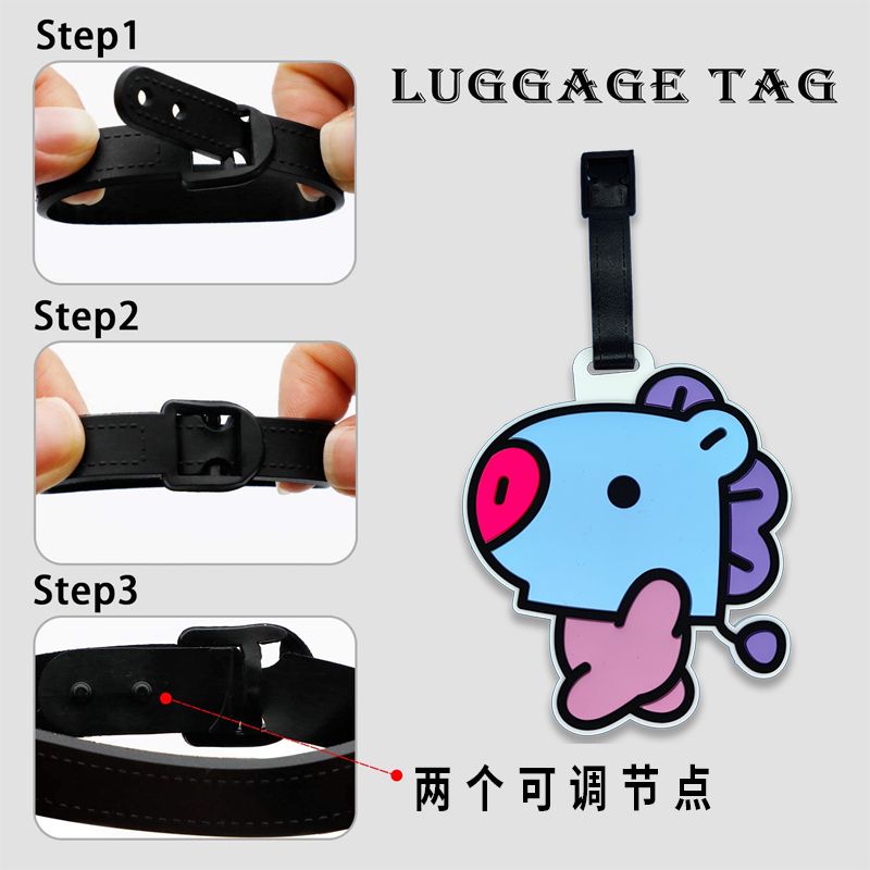BT21 만화 귀여운 키체인 카와이 유니섹스 수하물 태 - Travel Accessories Unisex 리뷰 및 가격