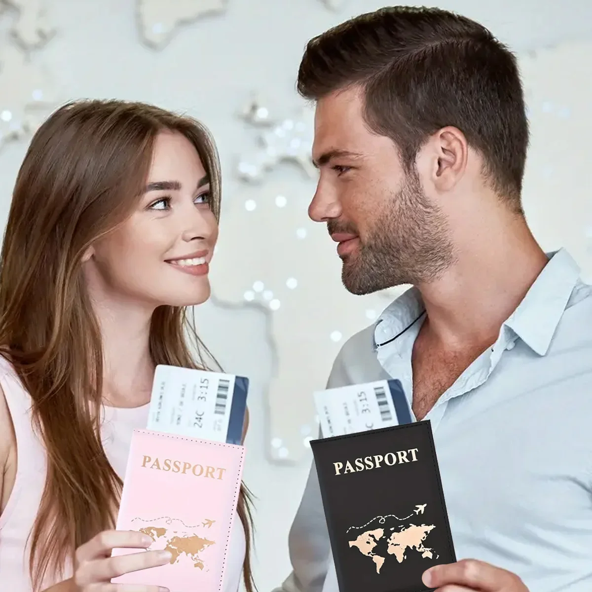 패션 여권 보호 커버 세계 패턴 여행 여권 홀더 지갑  - Travel Accessories Gifts For Women 리뷰 및 가격