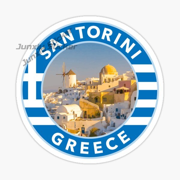 산토리니 그리스 자동차 스티커 경치 좋은 여행용 비닐  - Travel Accessories Greece 리뷰 및 가격