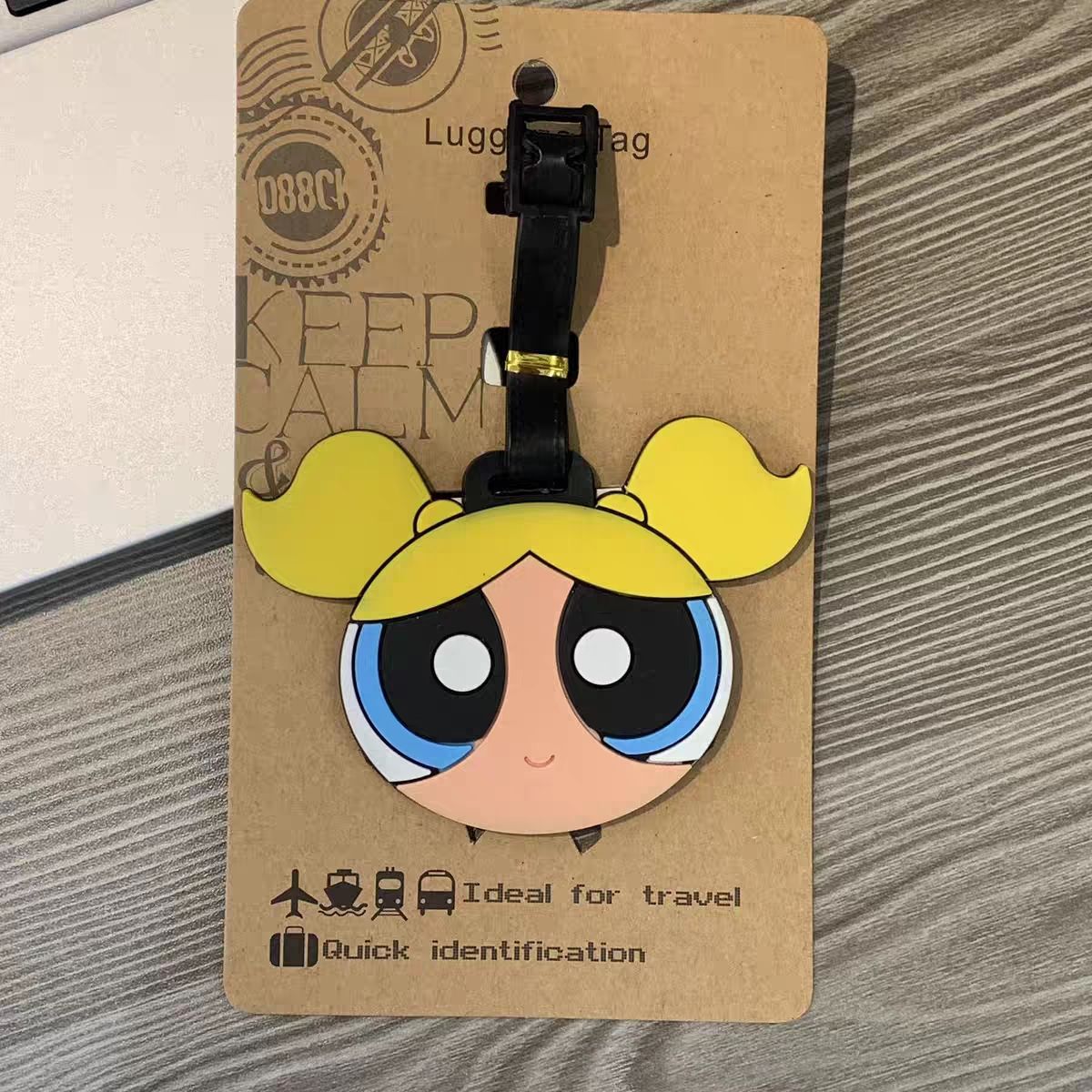 파워퍼프걸즈 가방 펜던트 귀여운 만화 캐릭터 수하물 태 - Travel Accessories Cute 리뷰 및 가격