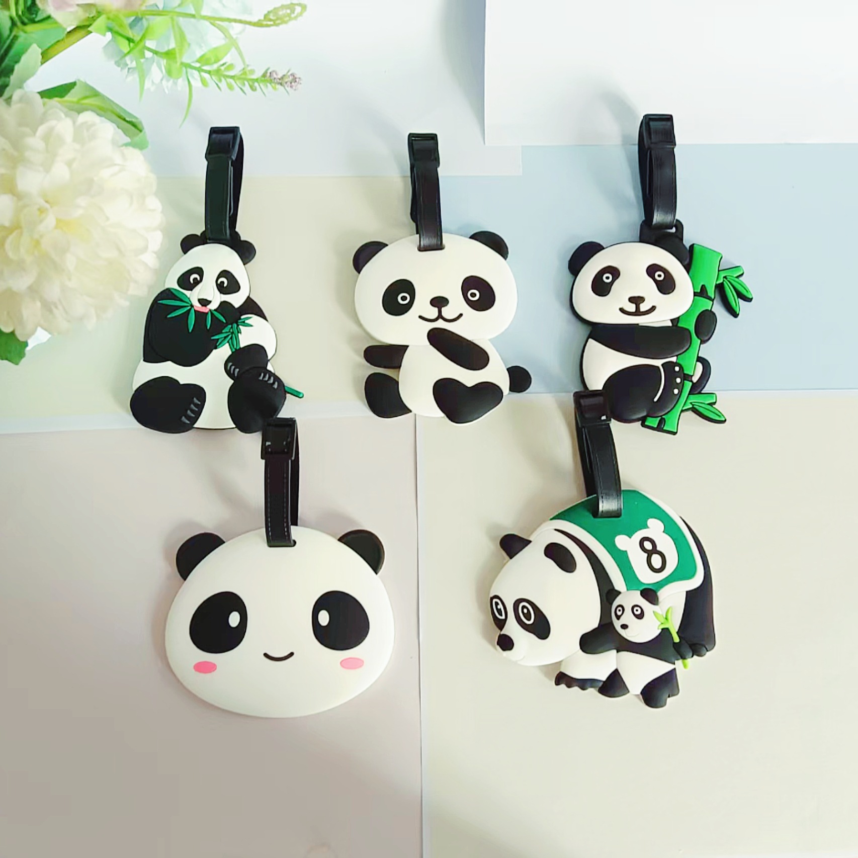 여행용품 만화 PVC 팬더 러기지 태그 여행 탑승권 수 - Travel Accessories Name 리뷰 및 가격