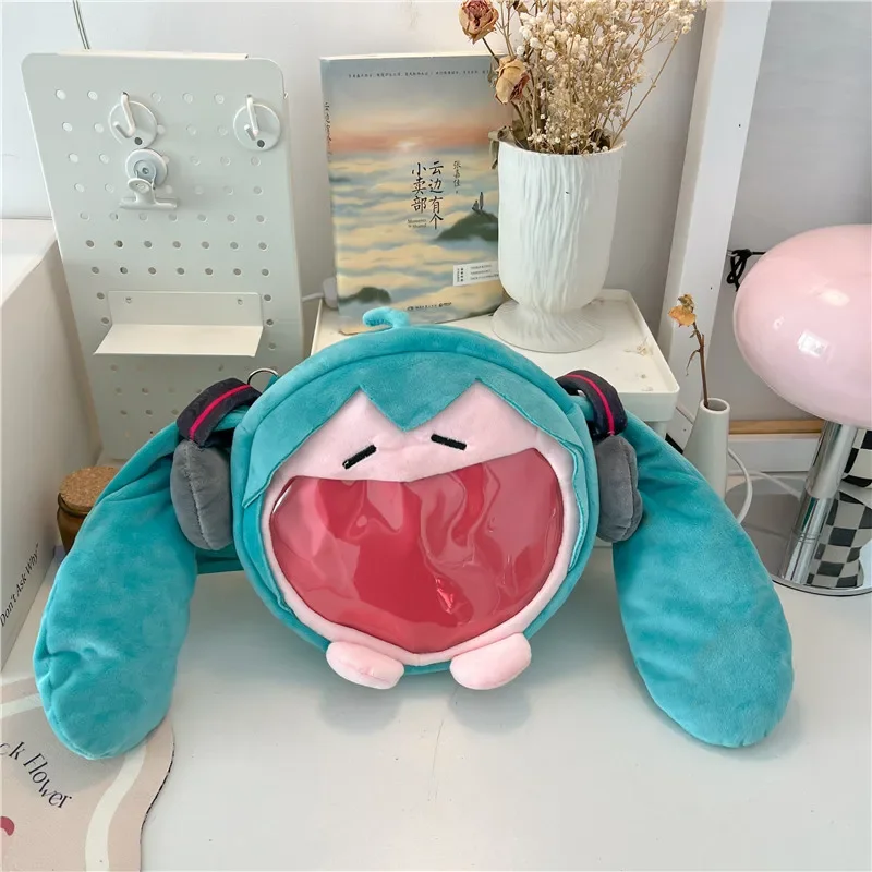 ! !! 하츠네 미쿠 숄더백 백팩 귀여운 애니메이션 플 - Travel Accessories Cute 리뷰 및 가격
