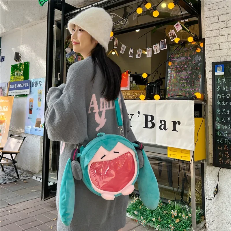 ! !! 하츠네 미쿠 숄더백 백팩 귀여운 애니메이션 플 - Travel Accessories Cute 리뷰 및 가격