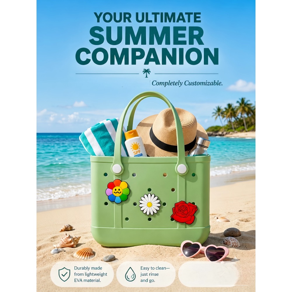 여성용 오버사이즈 고무 비치백 핸드백, 모래 방지 여행 - Travel Accessories 리뷰 및 가격
