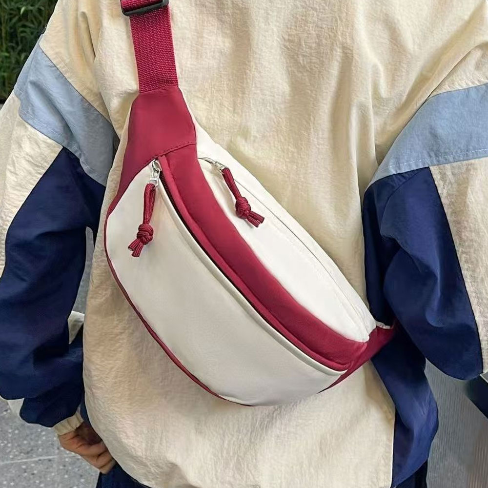 1피스 여성용 가슴 가방, 컬러 블록 캐주얼 숄더백,  - Travel Accessories In Japan 리뷰 및 가격