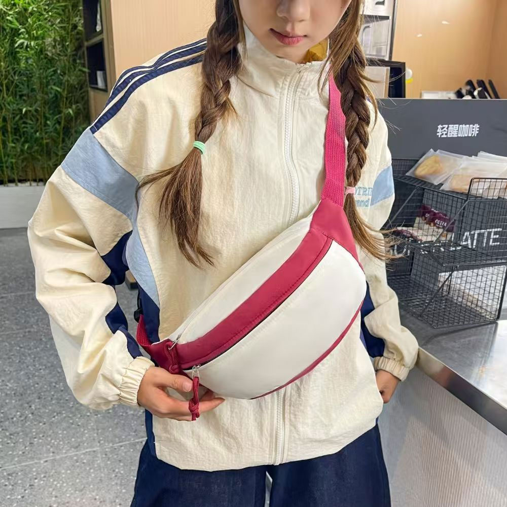 1피스 여성용 가슴 가방, 컬러 블록 캐주얼 숄더백,  - Travel Accessories In Japan 리뷰 및 가격