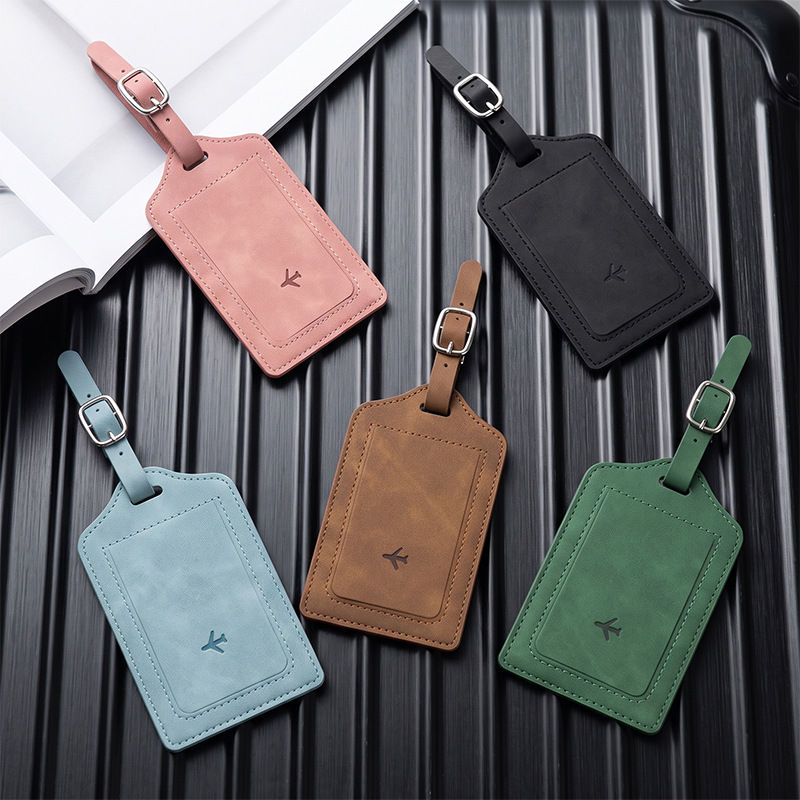 1개 PU 가죽 러기지 태그 여성 남성 여행 액세서리  - Luggage Tag Leather 리뷰 및 가격