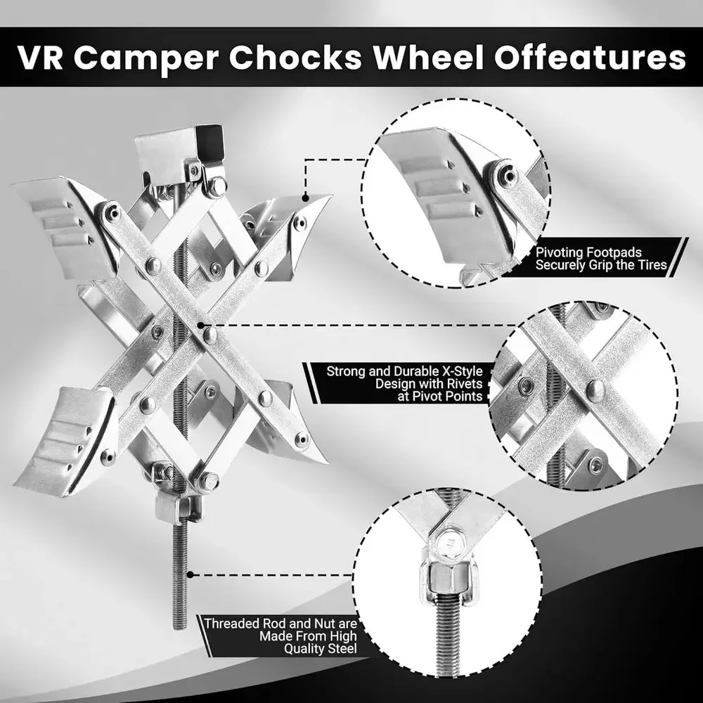 X자형 RV 휠 초크, 3.25인치~10.5인치 캠핑카 - Travel Accessories 리뷰 및 가격