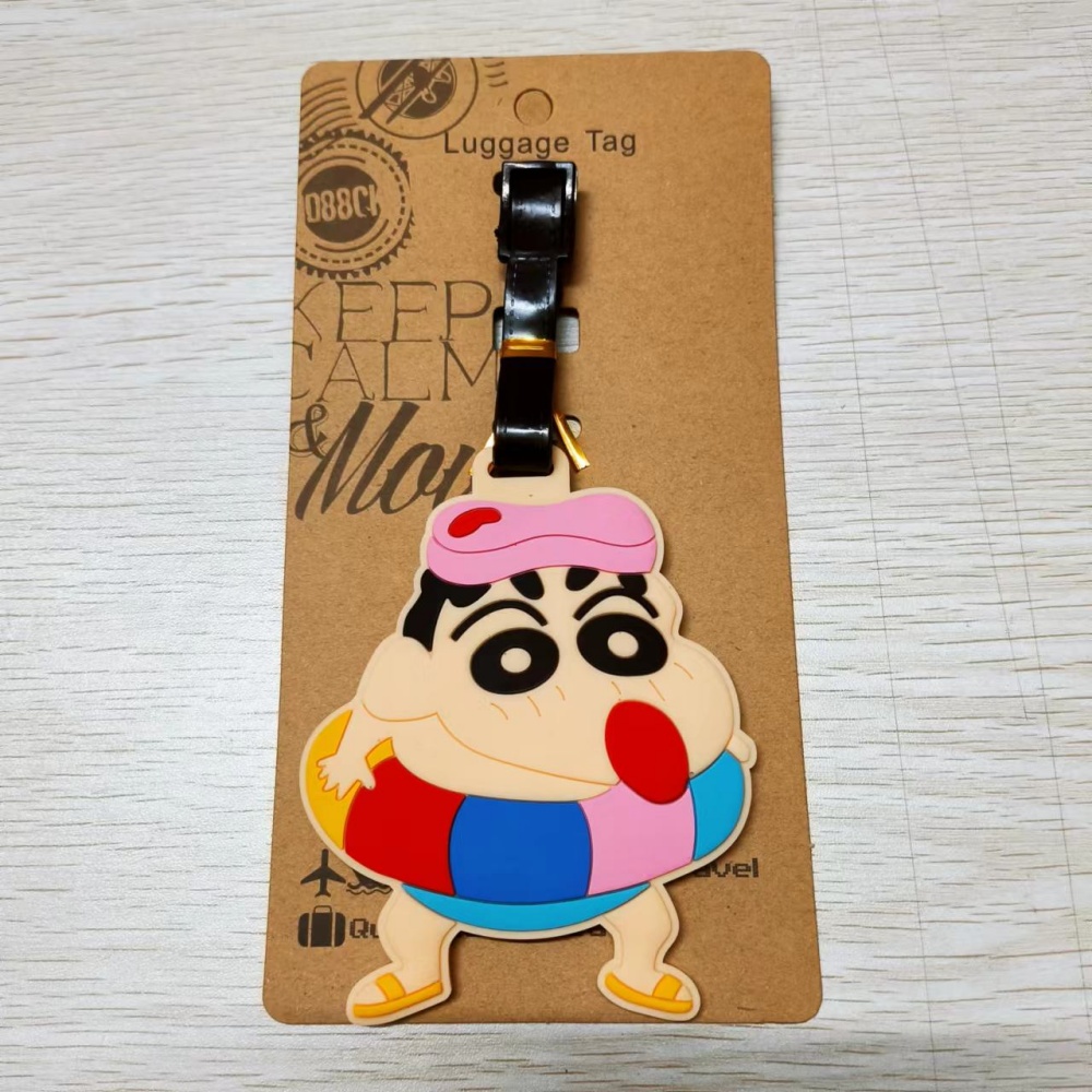 핫 크레용 신짱 수하물 태그 PVC 여행 가방 태그 소 - Travel Accessories Girly 리뷰 및 가격