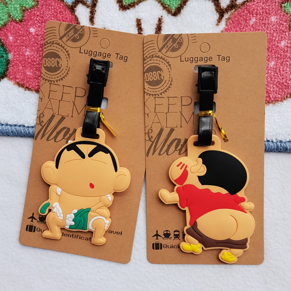 핫 크레용 신짱 수하물 태그 PVC 여행 가방 태그 소 - Travel Accessories Girly 리뷰 및 가격
