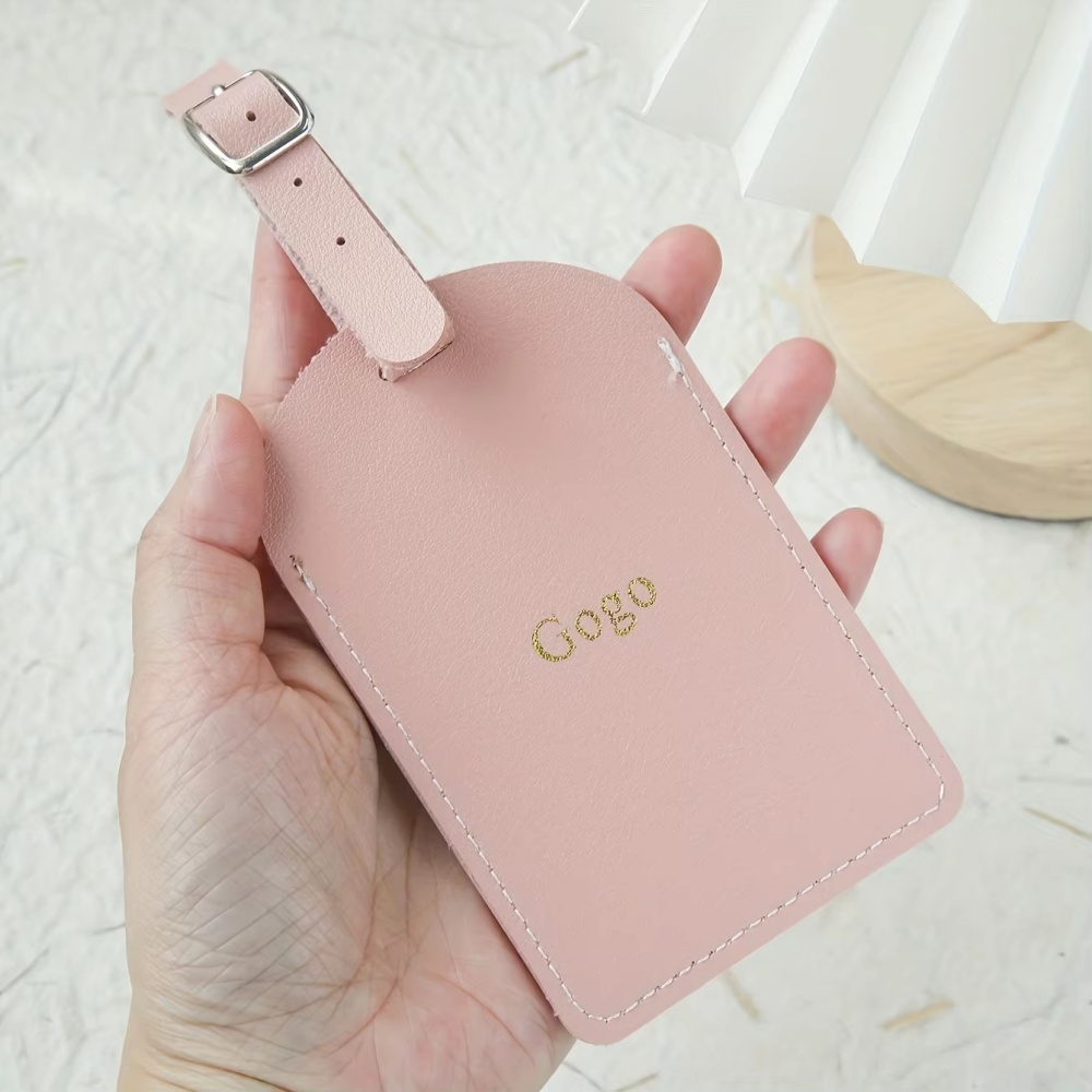 맞춤형 개인 이름 은색/금색 모노그램 비건 가죽 수하물 - Luggage Tag Leather 리뷰 및 가격