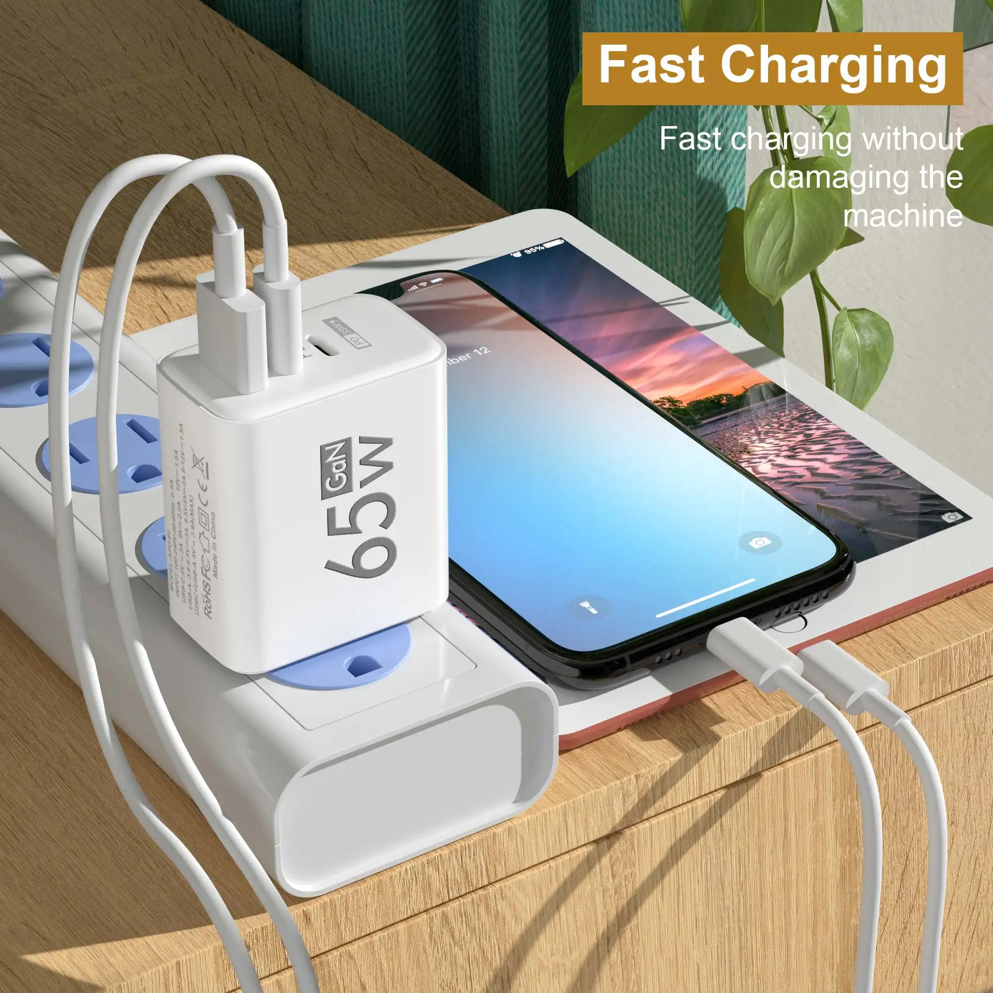 접이식 65W GaN 3포트 USB-C 벽면 충전기 i - Travel Accessories Inc 리뷰 및 가격