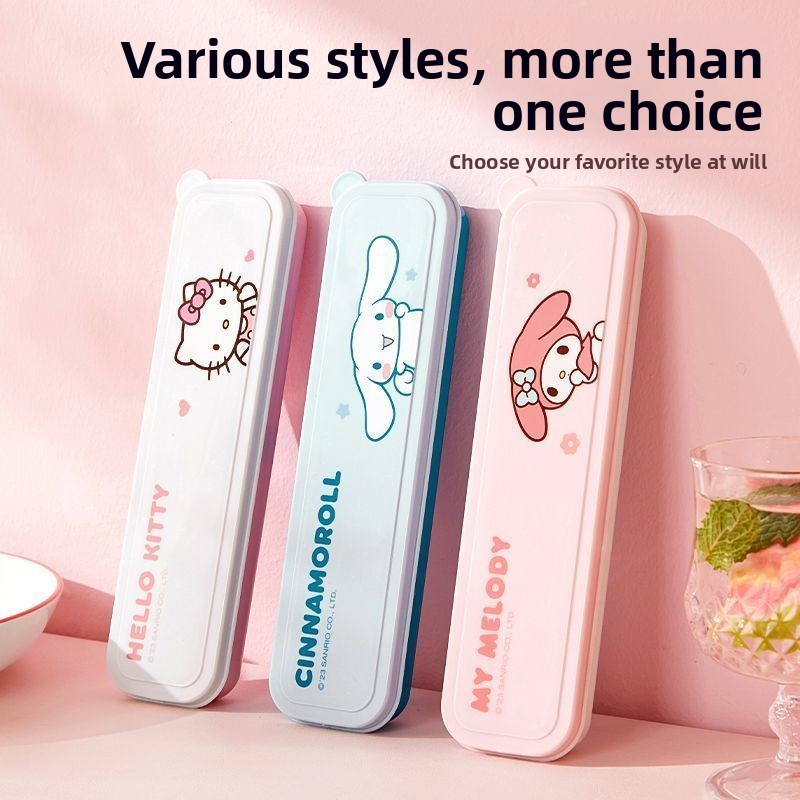 귀여운 만화 카와이 해골 모양 휴대용 수저 세트 스테인 - Travel Accessories Gifts For Women 리뷰 및 가격