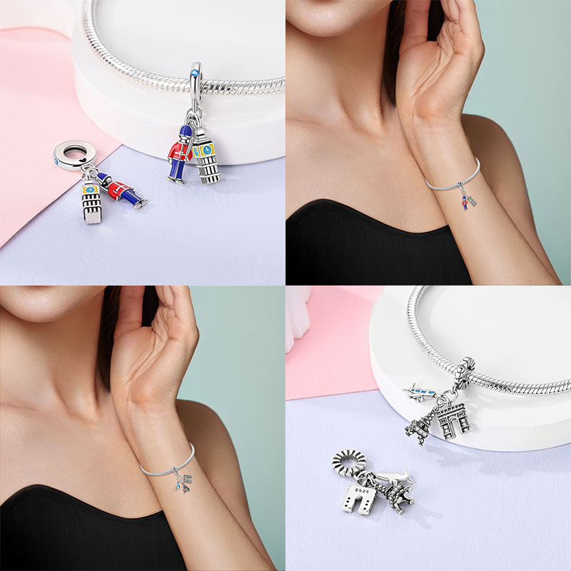 월드 랜드마크 비즈 오리지널 925 스털링 실버 비즈  - Travel Accessories Gifts For Women 리뷰 및 가격