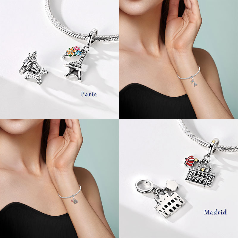 월드 랜드마크 비즈 오리지널 925 스털링 실버 비즈  - Travel Accessories Gifts For Women 리뷰 및 가격
