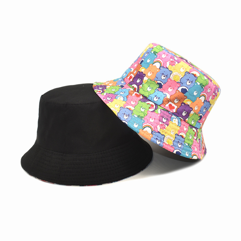 새로운 귀여운 만화 캐릭터 케어베어 낚시꾼 모자 양면  - Travel Accessories Cute 리뷰 및 가격