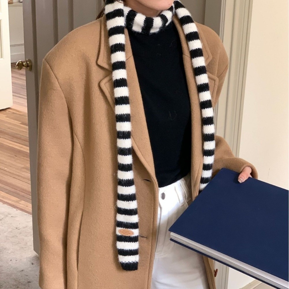 하라주쿠 스타일의 스트라이프 스카프, 의상과 함께 코디 - Travel Accessories Unisex 리뷰 및 가격