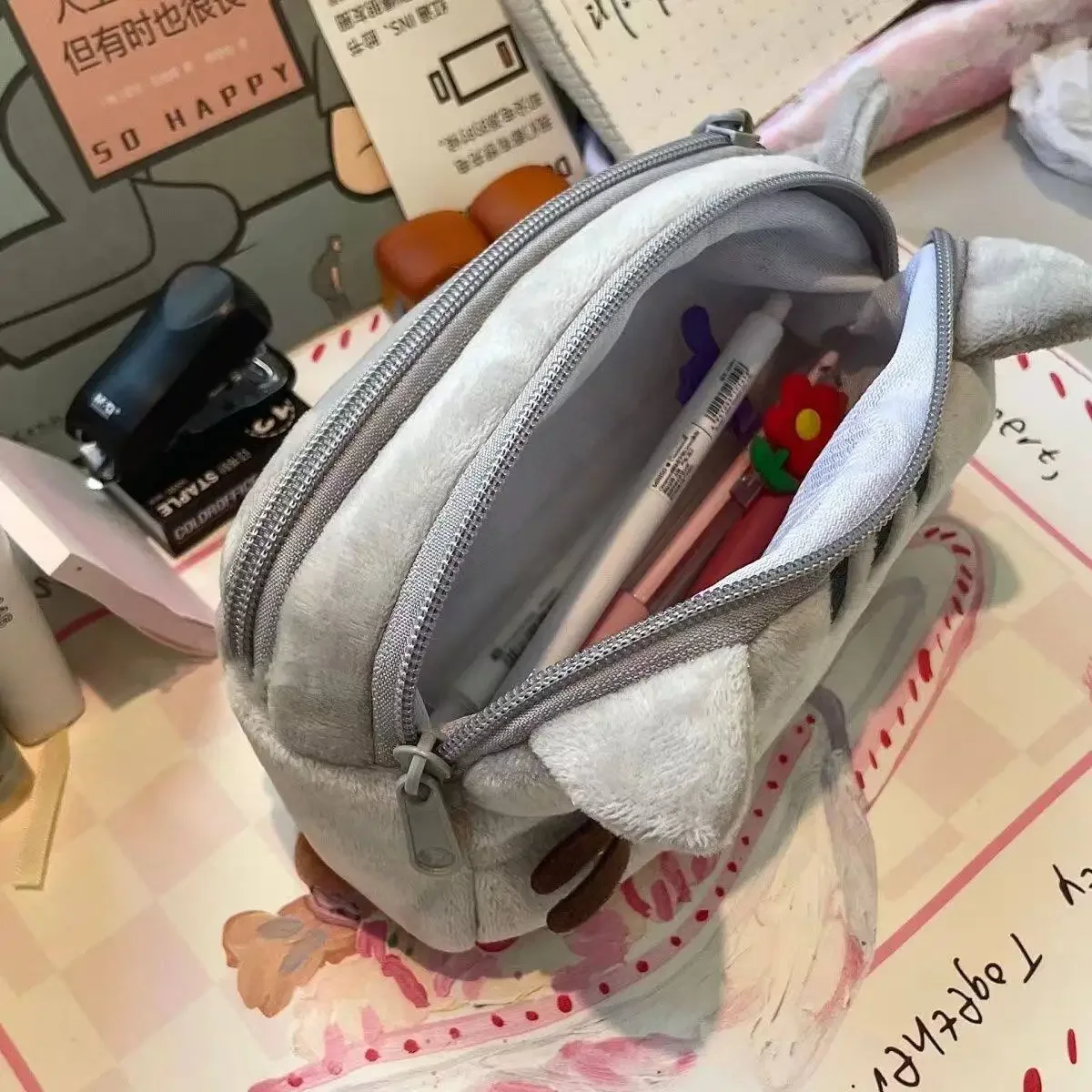 귀여운 Pusheen 연필 케이스 만화 뚱뚱한 고양이  - Travel Accessories Cute 리뷰 및 가격