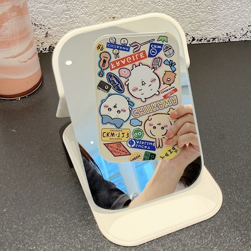 Ckw 접이식 화장 거울 귀여운 우사기 하치와레 프린트 - Travel Accessories Cute 리뷰 및 가격